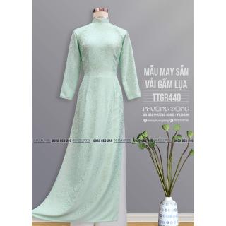 Áo Dài Truyền Thống Gấm Lụa TTGR440